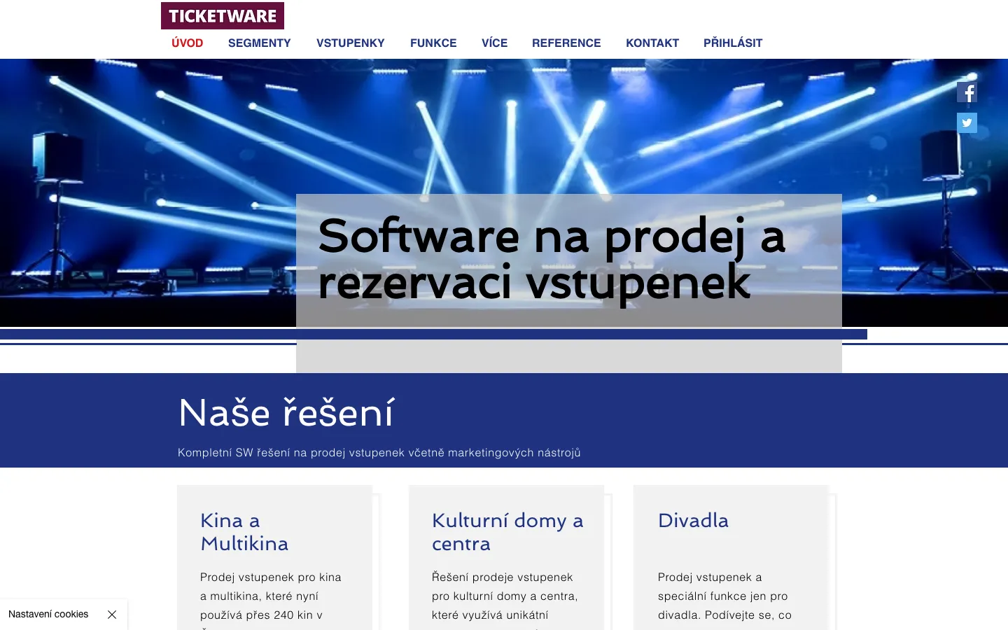 Web výrobce Ticketware, www.ticketware.cz
