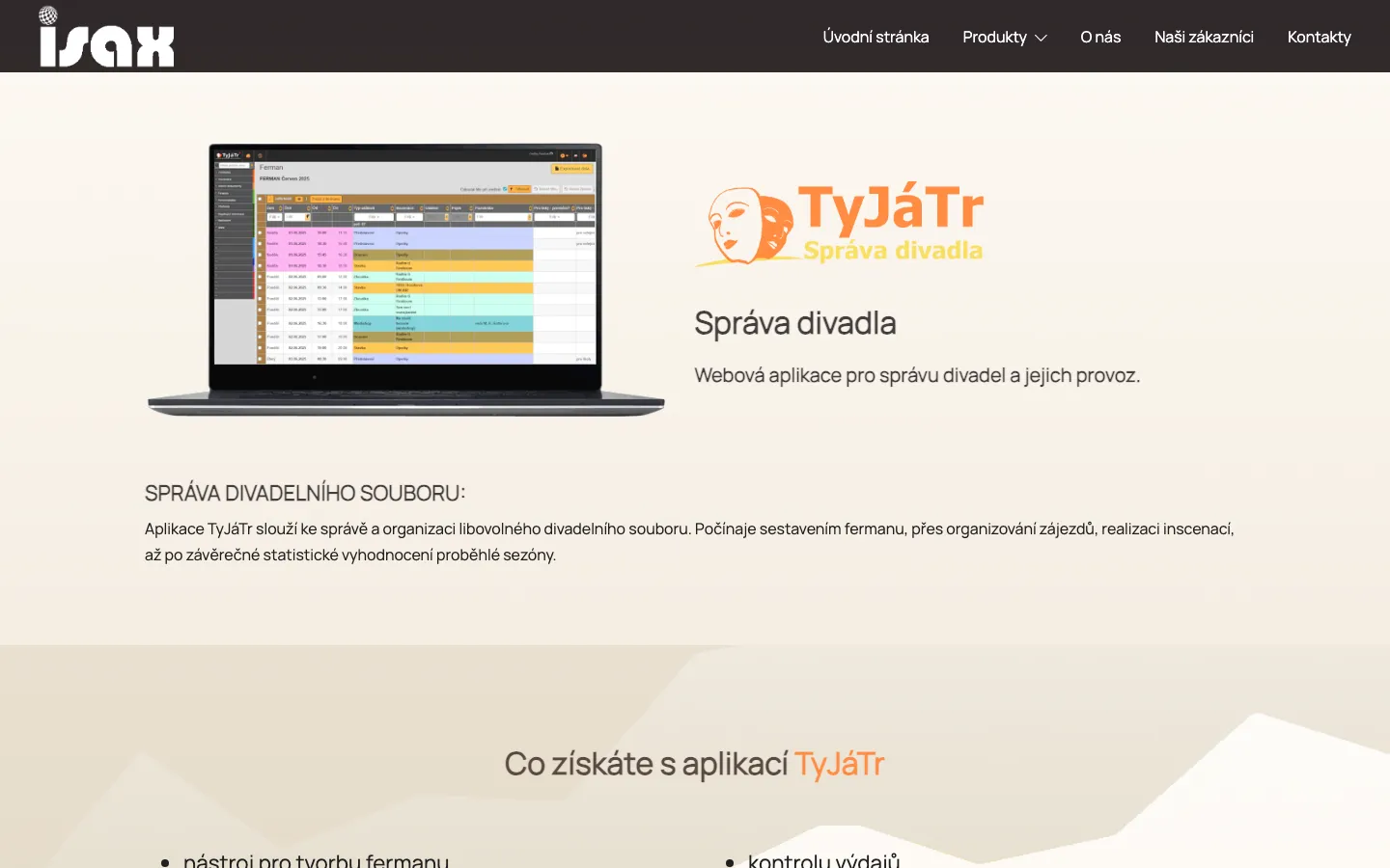 Web výrobce TyJáTr, isax.cz