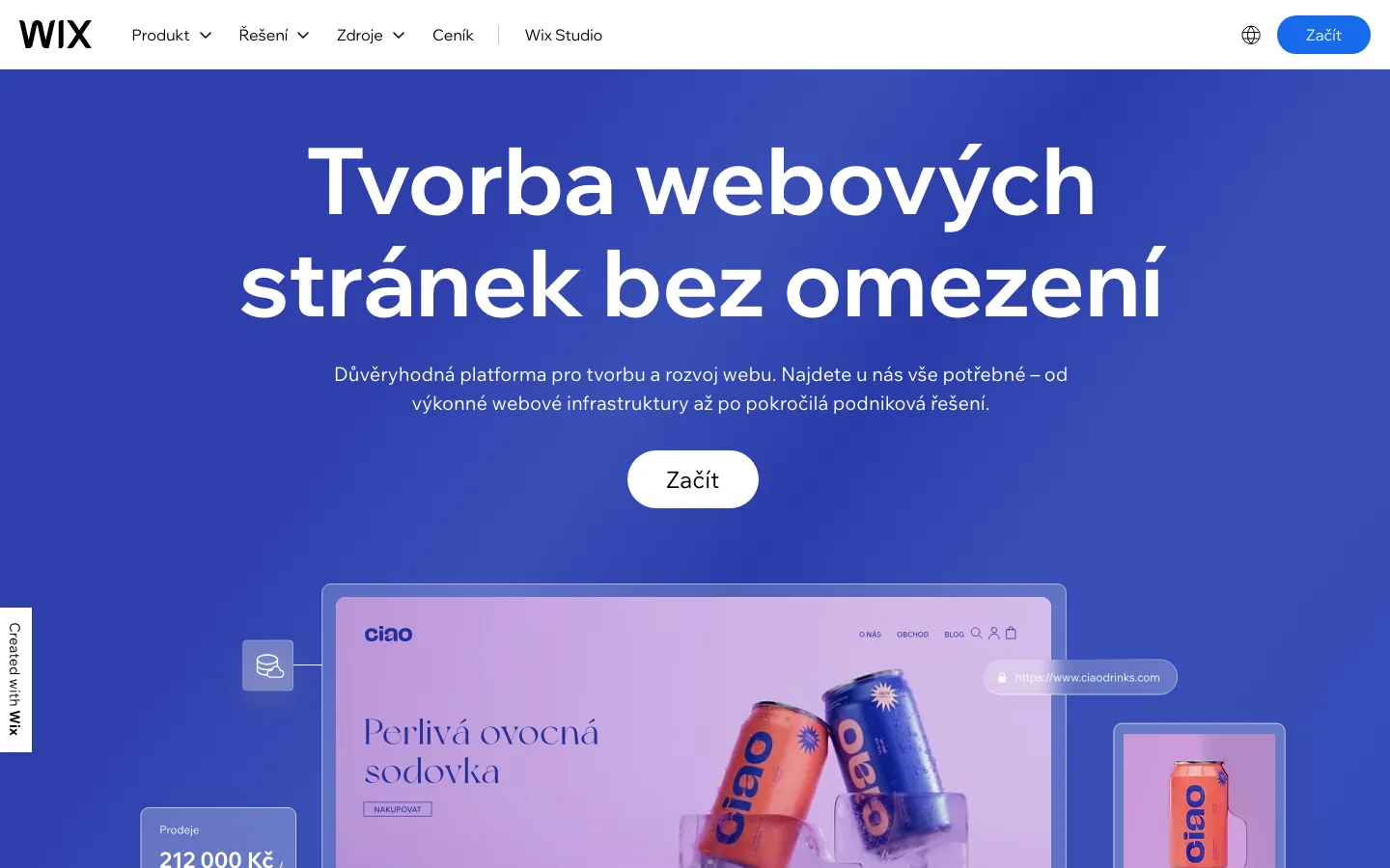 Web výrobce Wix, www.wix.com